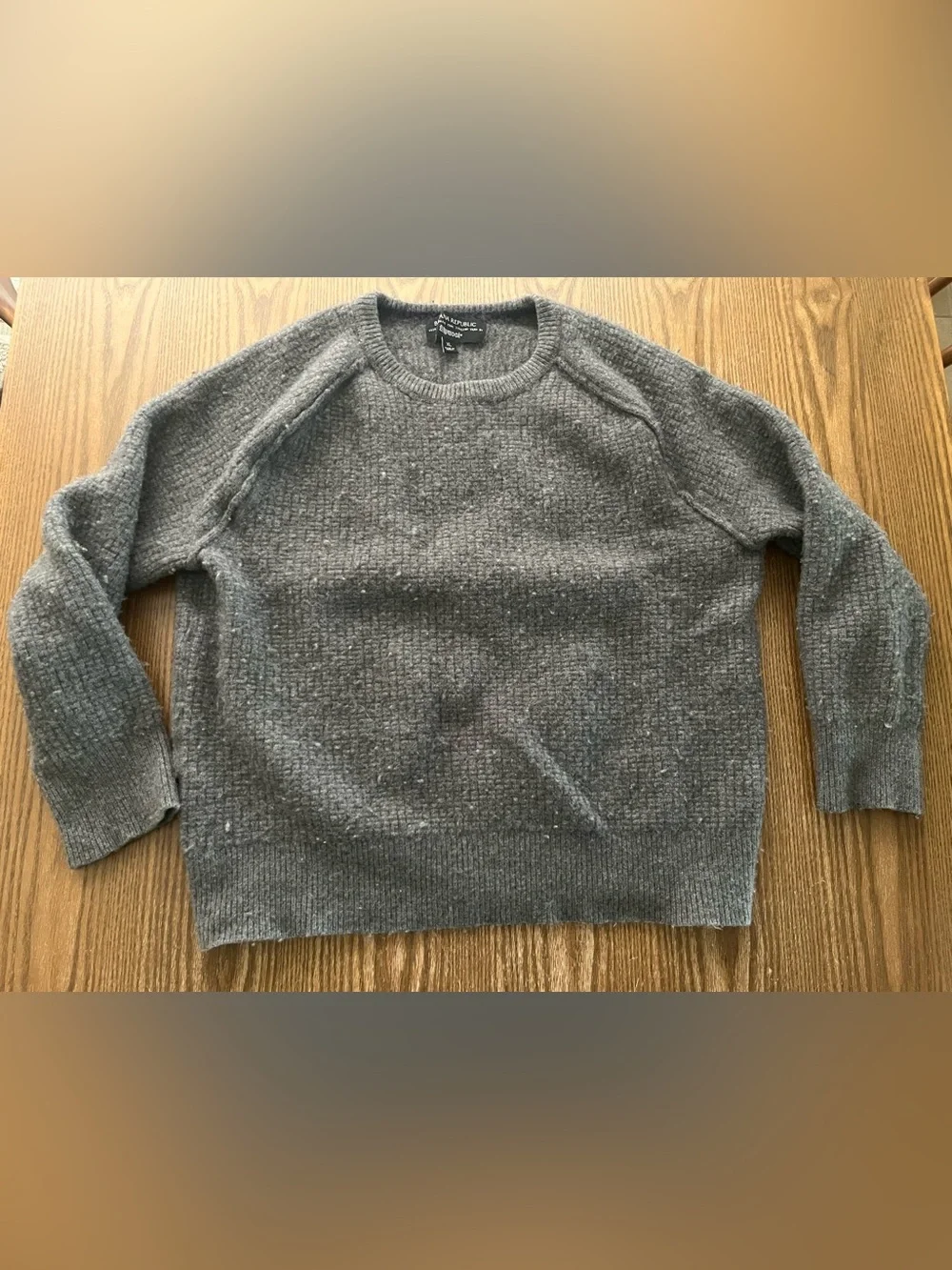 Banana Republic Flipucci Men's Gray merino wool Crewneck Sweater